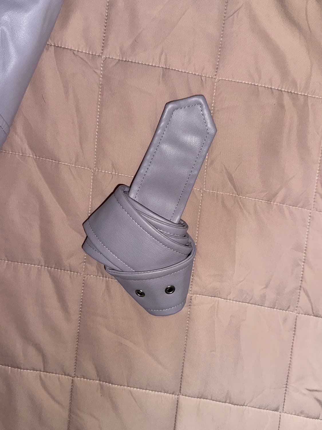 자라 퍼플 레더 자켓 L 새거 상품이미지3