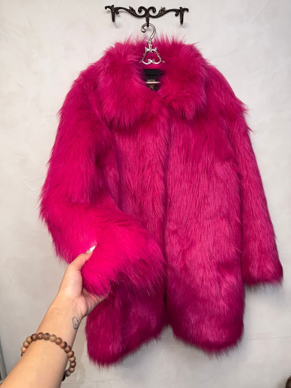 MCM hot pink faux fur coat jacket (새제품) 상품이미지2
