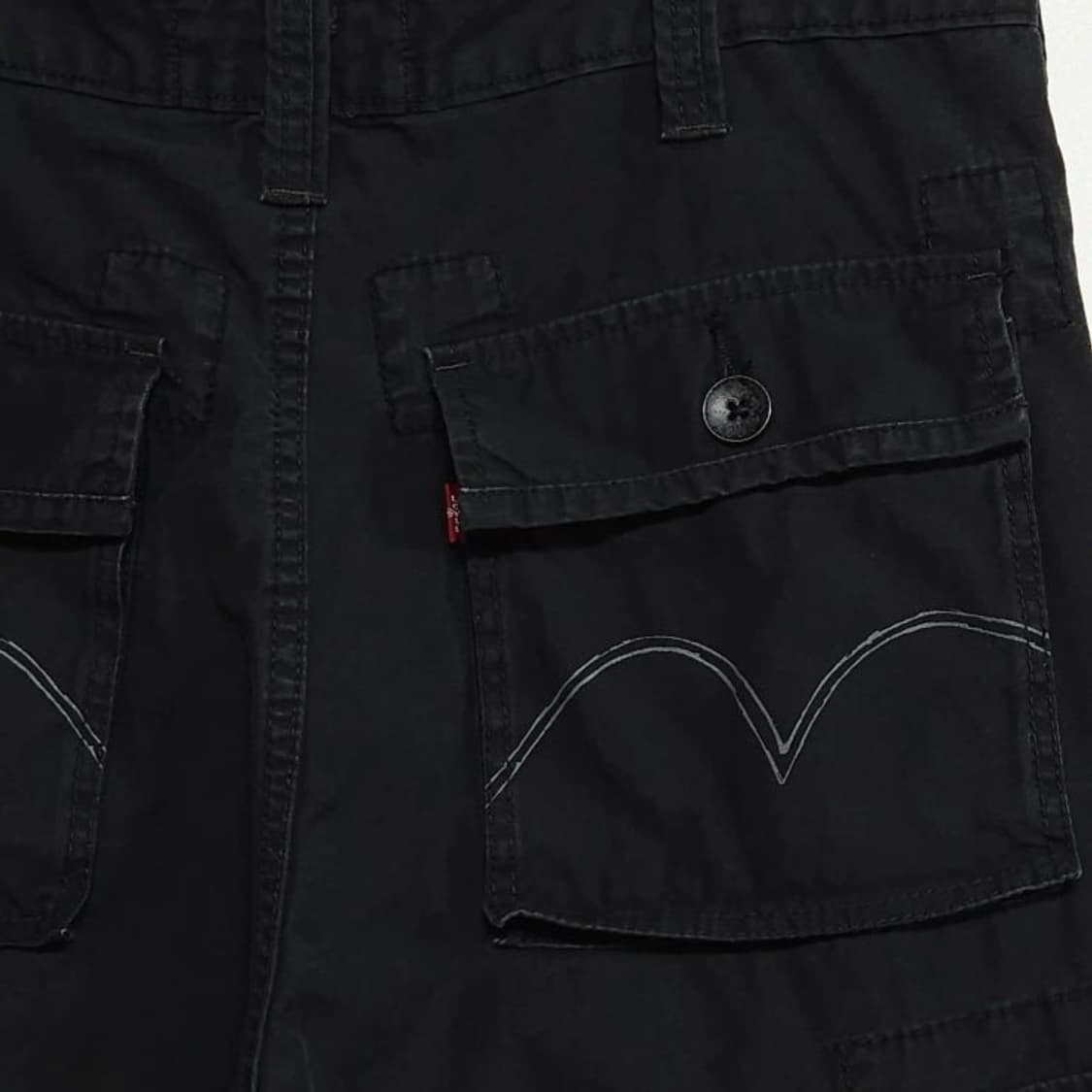 33 LEVIS 리바이스 USA 스쿼드 카고 반바지 워시드블랙 상품이미지6