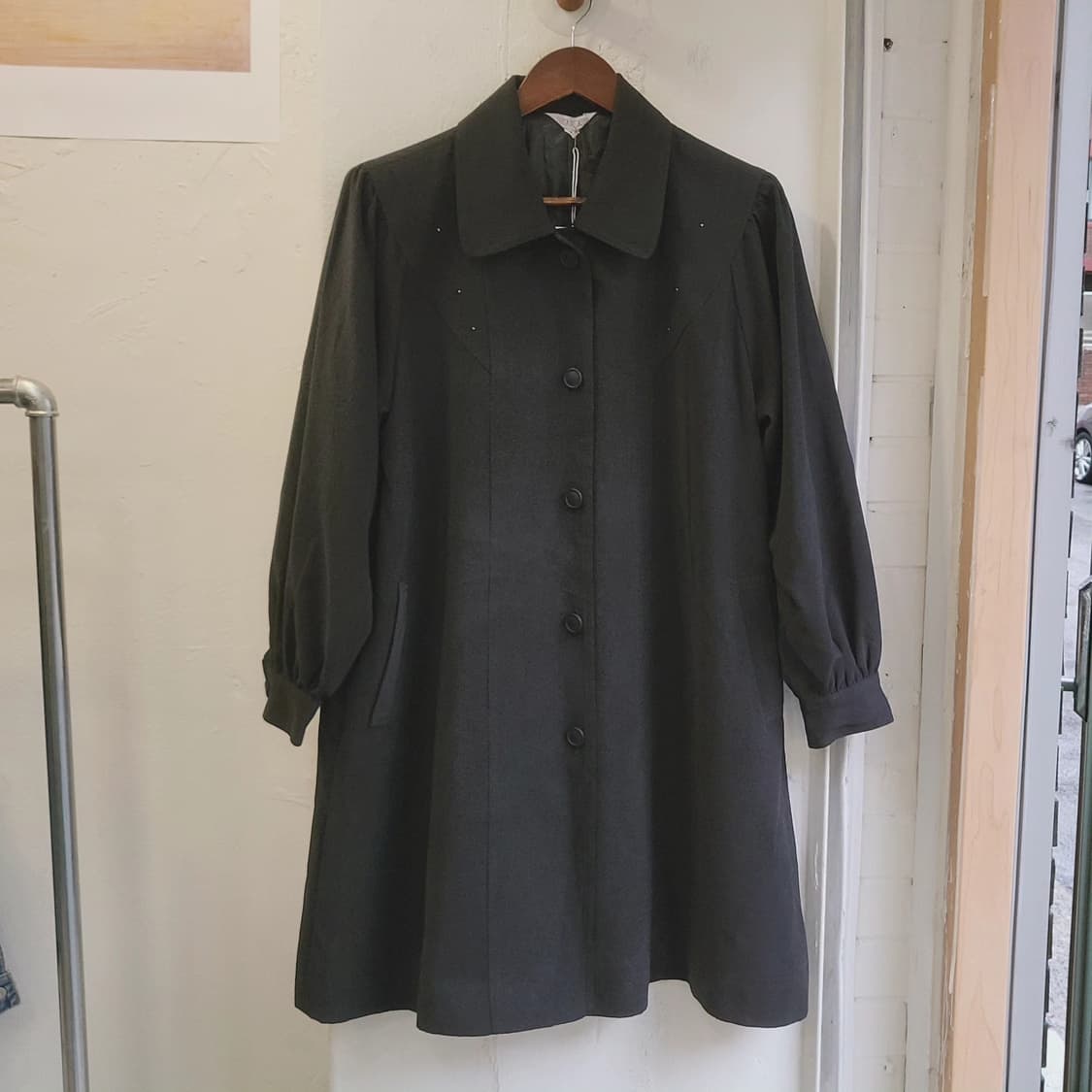 Preta porter 블랙 플레어 트렌치코트 상품이미지4