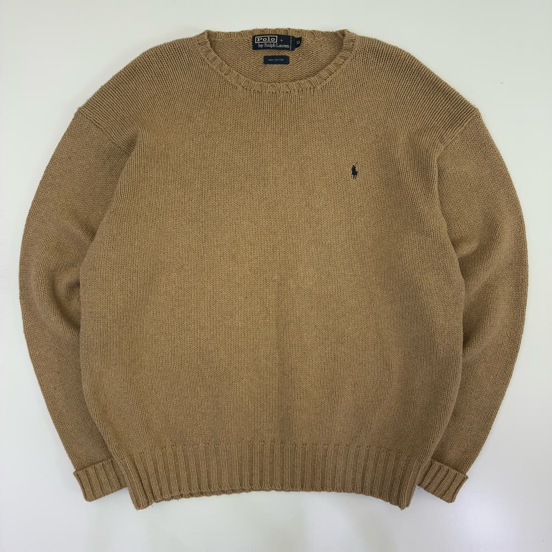 Polo  폴로 랄프로렌 자수 코튼 베이지 니트  상품이미지1