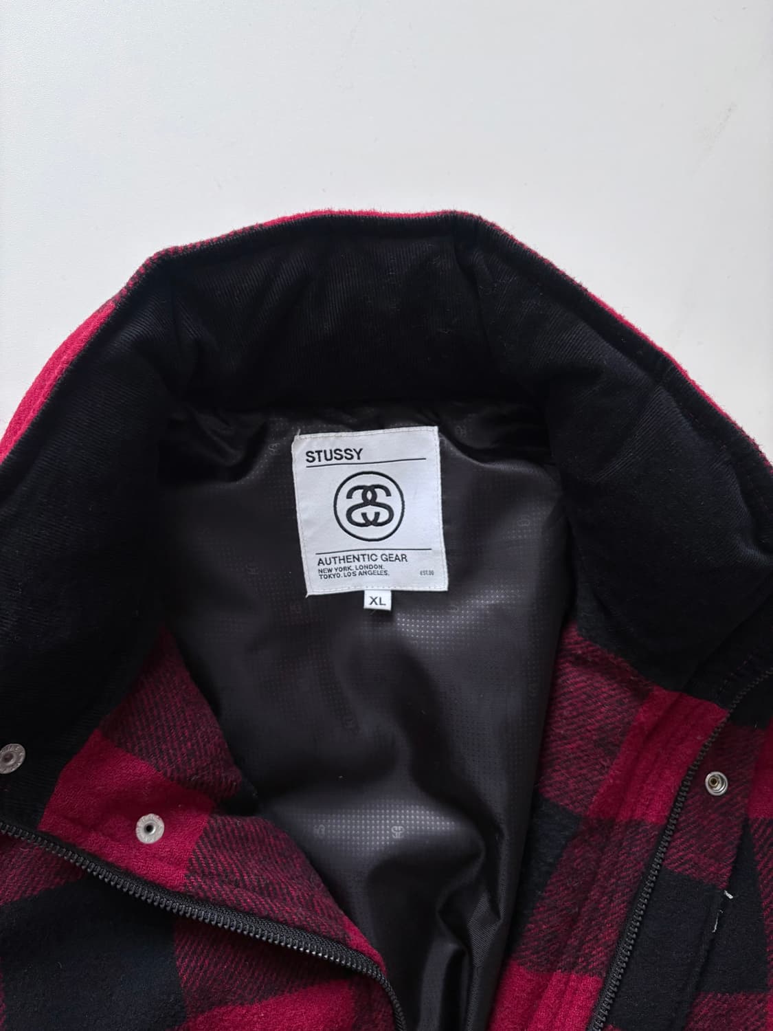 스투시 00s 체크 다운 자켓 상품이미지4