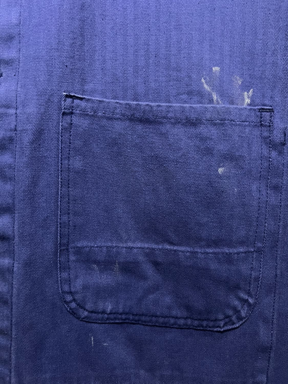 [2XL]90's 빈티지 페인팅 HBT 프렌치 워크 자켓 상품이미지3