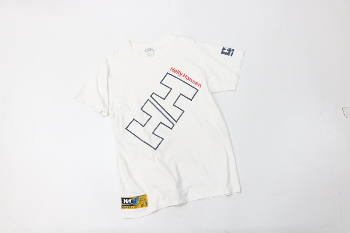 헬리한센 90s 빈티지 빅로고 헤리티지 화이트 반팔 티셔츠 상품이미지2