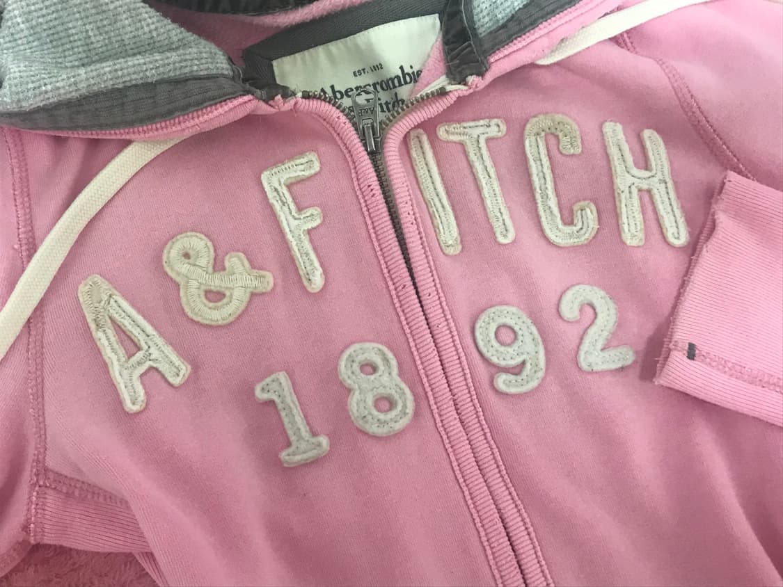 아베크롬비 연핑크 후드집업 상품이미지2