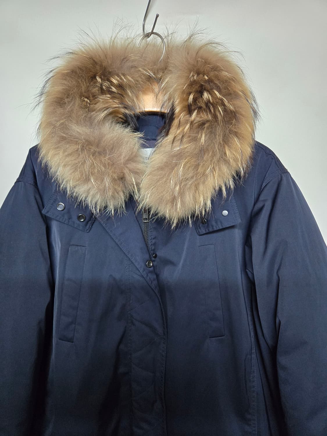 스튜디오 톰보이 여성 구스 네이비 롱 패딩 폭스 퍼 free 상품이미지2