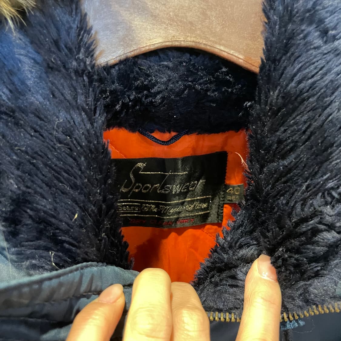 퍼후드 패딩 파카 자켓 멀티포켓 스트링 디테일 네이비 상품이미지6