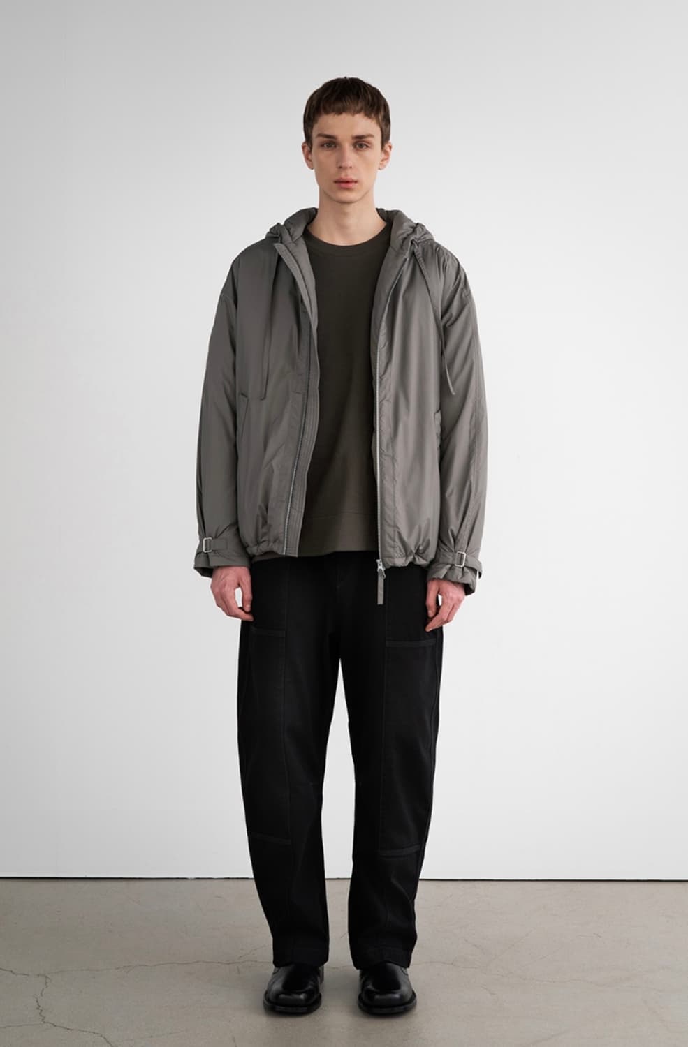 (L)인사일런스 리몬타 케미라 후디드 점퍼 그레이 상품이미지5