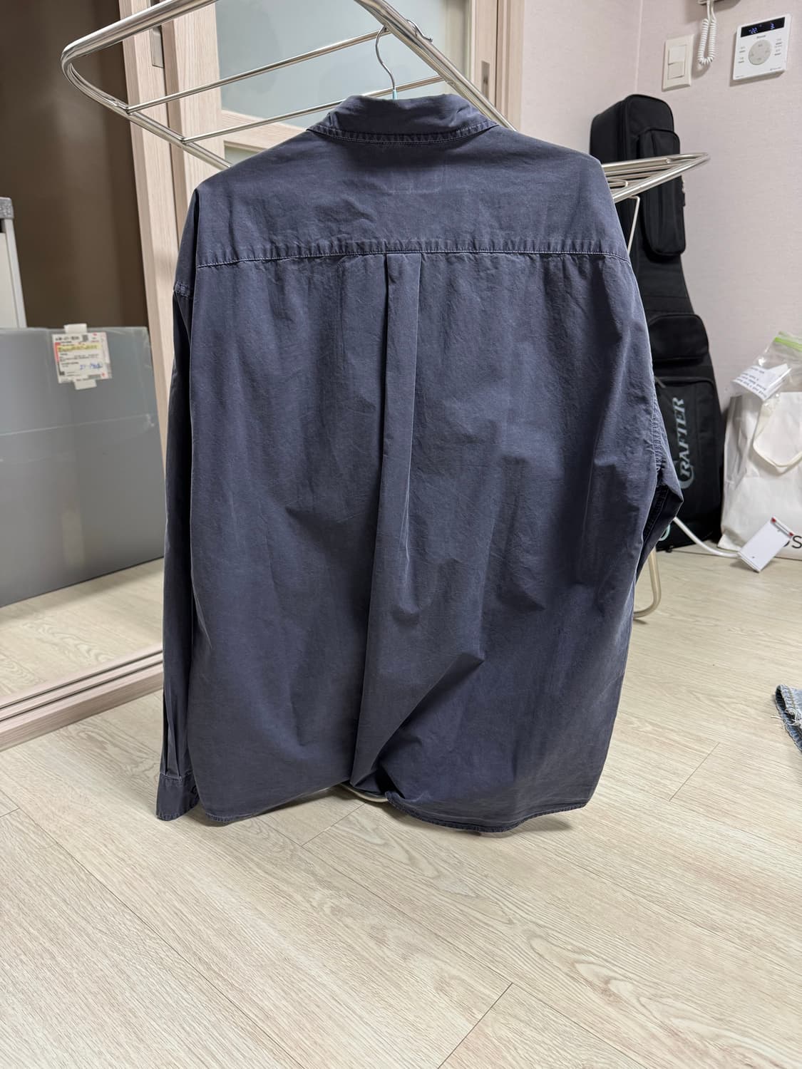 유니온 블루 다이드 런드리 셔츠 네이비 L 상품이미지3