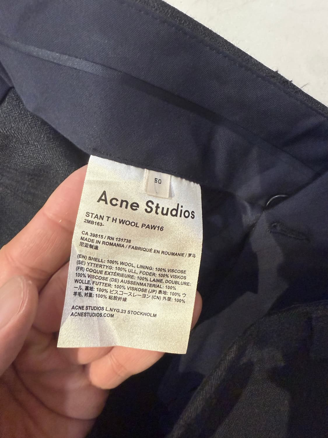 아크네 울 팬츠 상품이미지3