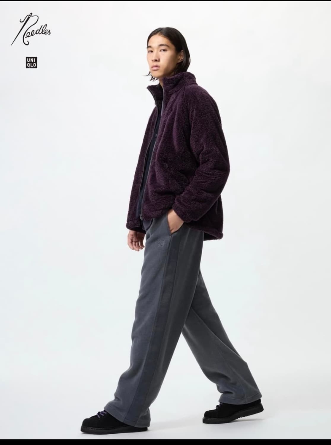 [L]유니클로 니들즈 바지 다크그레이 일본판 롱기장 상품이미지2