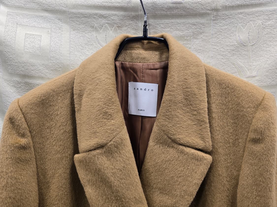 산드로 Sandro 모+캐시미어  더블 브레스트 롱 코트 44~55 상품이미지2