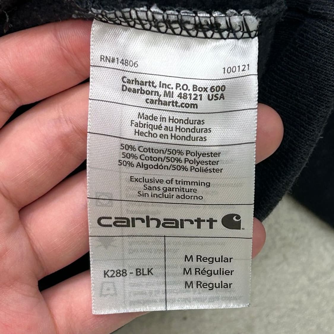 칼하트 루즈핏 미드웨이트 기모 후드 블랙 M 상품이미지6