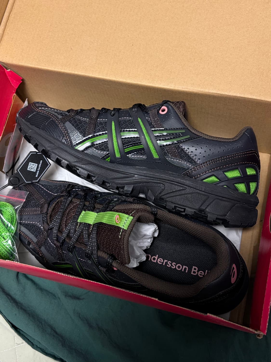 새상품) 아식스x앤더슨벨 젤소노마 15-50 블랙그린 265 상품이미지1