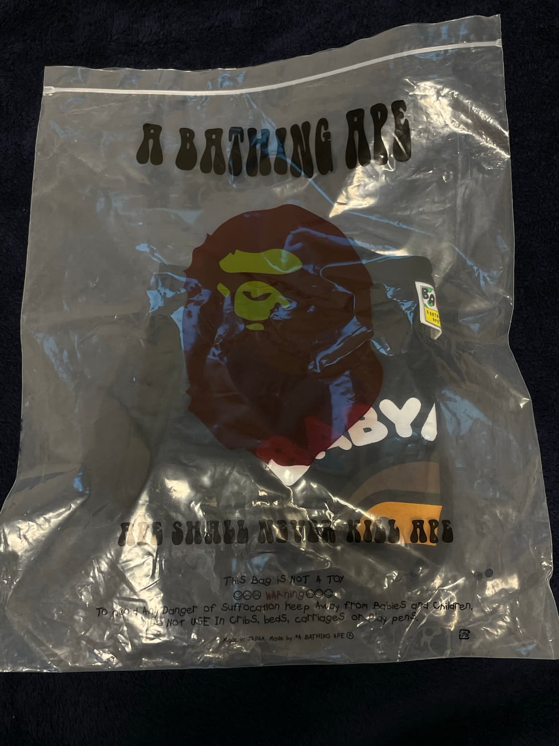 베이프 재팬 베이비 마일로 black 반팔 상품이미지8