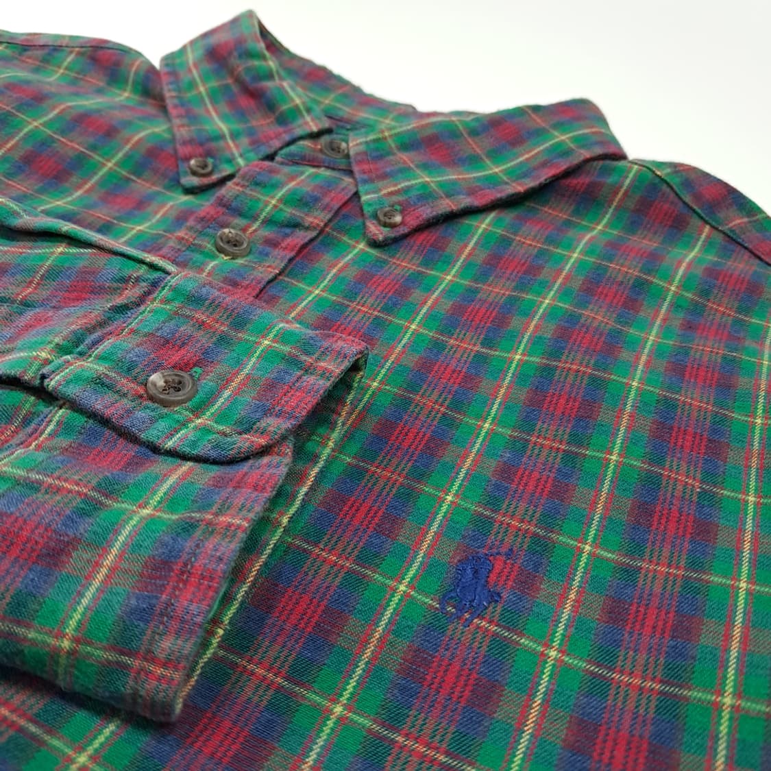 CL764 XL 폴로 00s 크리스마스 타탄체크 버튼다운 셔츠 남방 상품이미지4