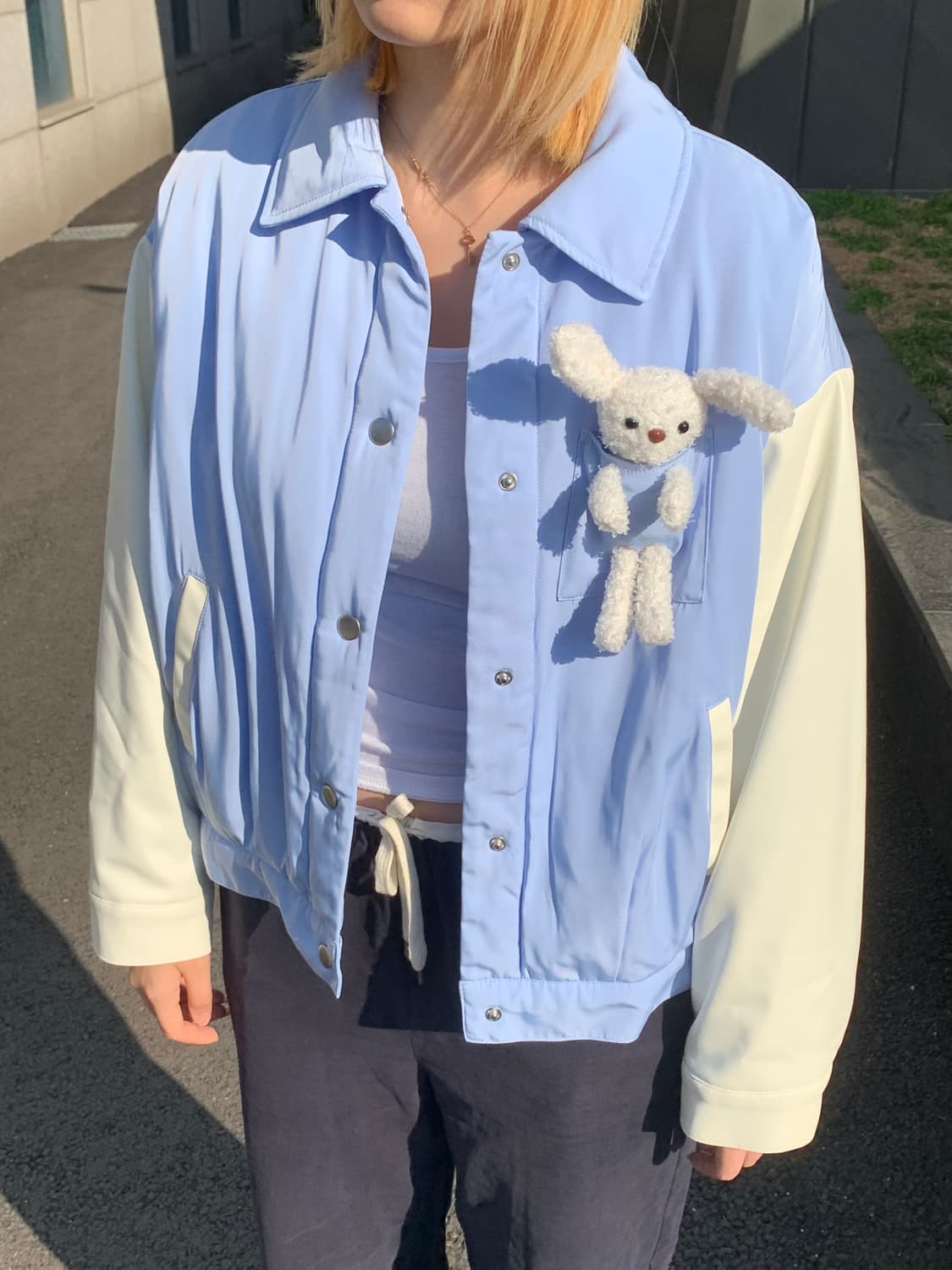 H&M 토끼인형 바시티자켓 상품이미지3