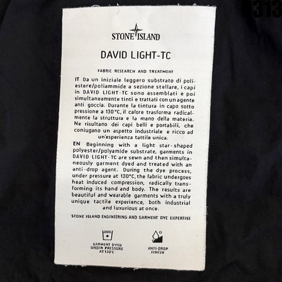 스톤아일랜드 DAVID LIGHT-TC 자켓 L 0313 상품이미지8