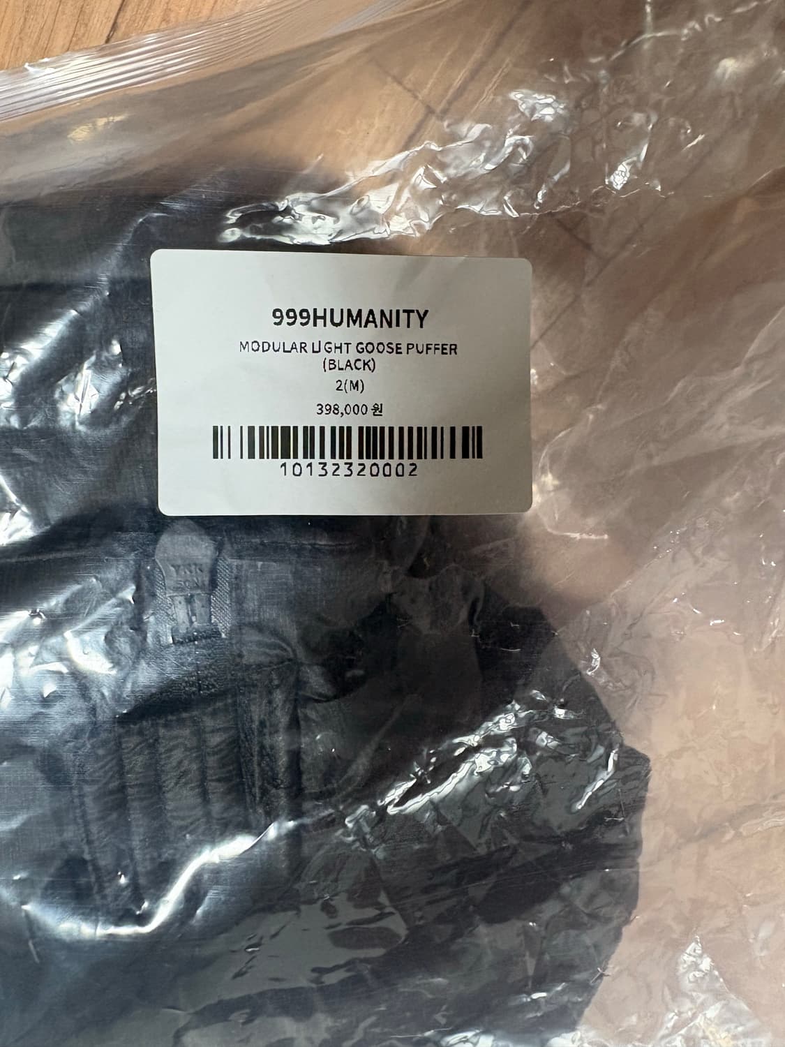 999휴머니티 패딩 푸퍼 2 블랙 상품이미지2