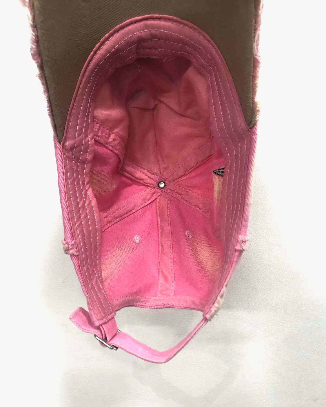 64 cubic lettering damaged pink ball cap 상품이미지6