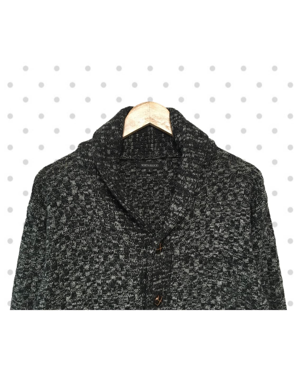 vintage shawl cardigan charcoal mix 상품이미지8