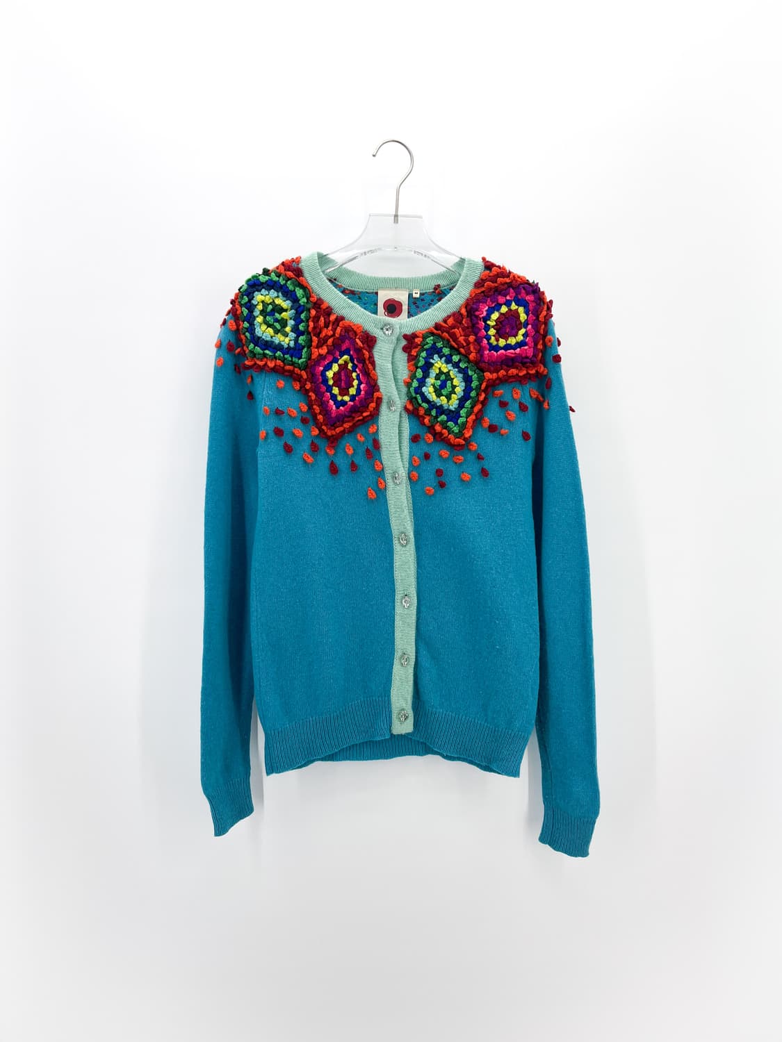 빈티지 울 블렌드 팝콘 스티치 가디건 상품이미지4