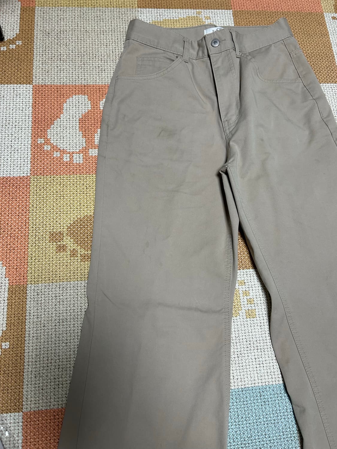 (44) 엘무드 스터디 와이드 플레어 치노 팬츠 베이지 상품이미지3