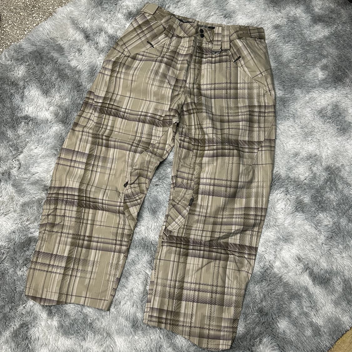 오클리 정품 배기핏 체크패턴 스키바지 XL 상품이미지1