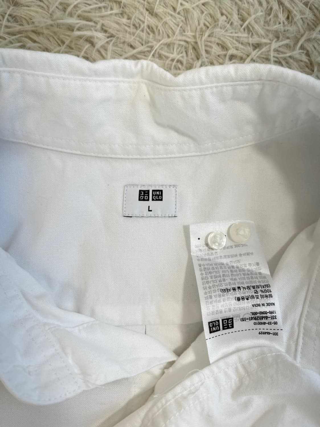 유니클로 화이트 옥스포드 셔츠/#3287 상품이미지4