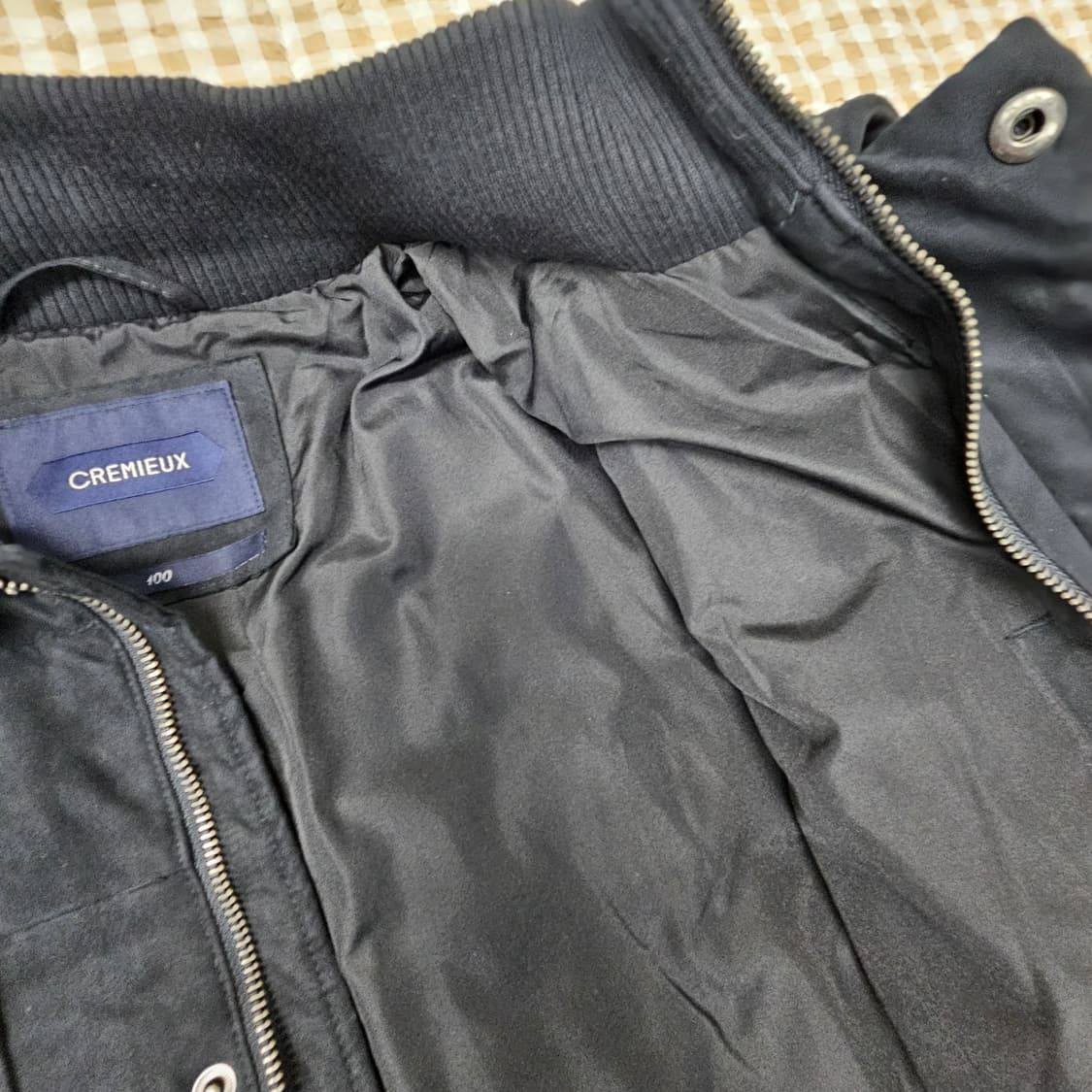 다니엘크레뮤 스웨이드 거위털 패딩 남자100 상품이미지6