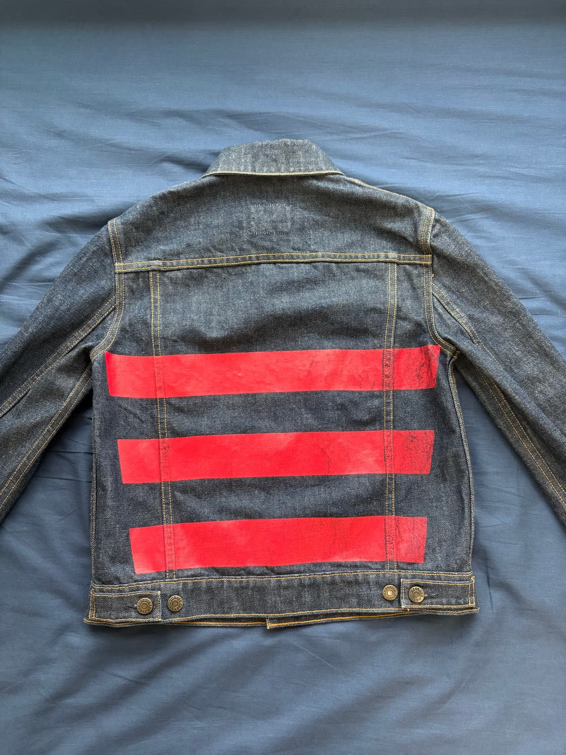 (xs) 헬무트랭 리에디션 백프린팅 데님자켓 상품이미지2