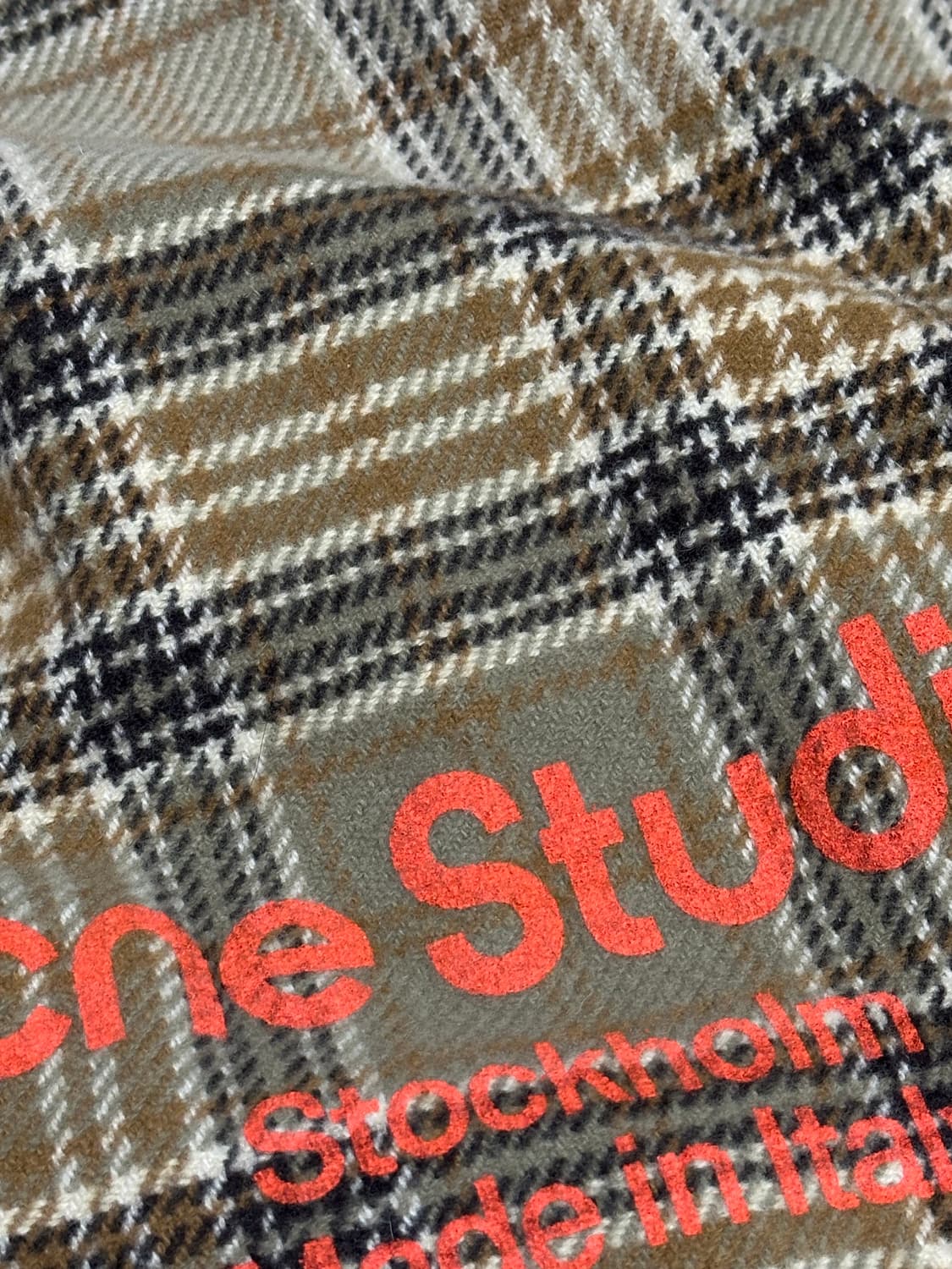 아크네스튜디오 브라운 체크 울 목도리 머플러 상품이미지2