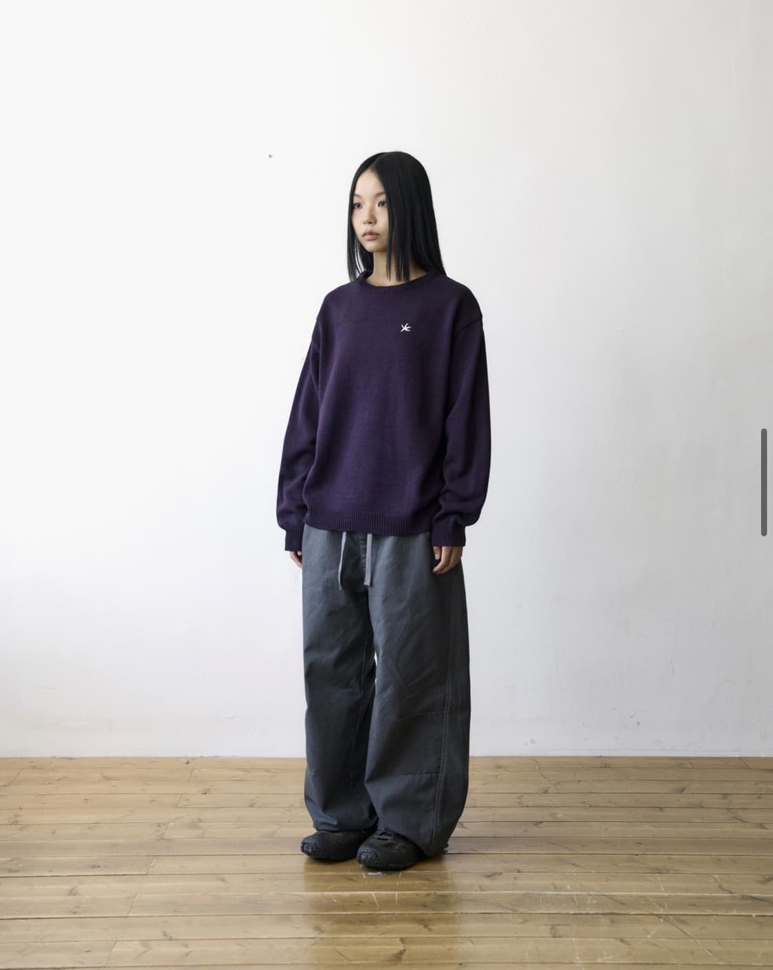 더콜디스트모먼트 미니 로고 니트 퍼플 L 상품이미지4