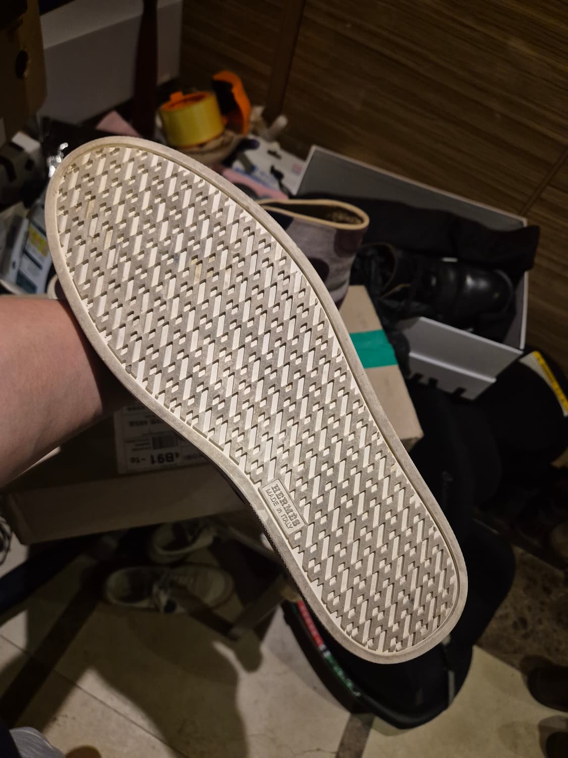 정품 에르메스 스웨이드 하이탑 스니커즈 42(270) 상품이미지5