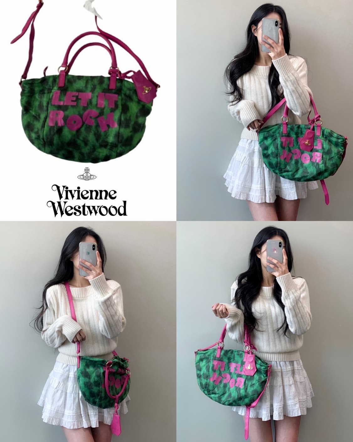 비비안웨스트우드 Let it Rock 레오파드 숄더백 상품이미지1