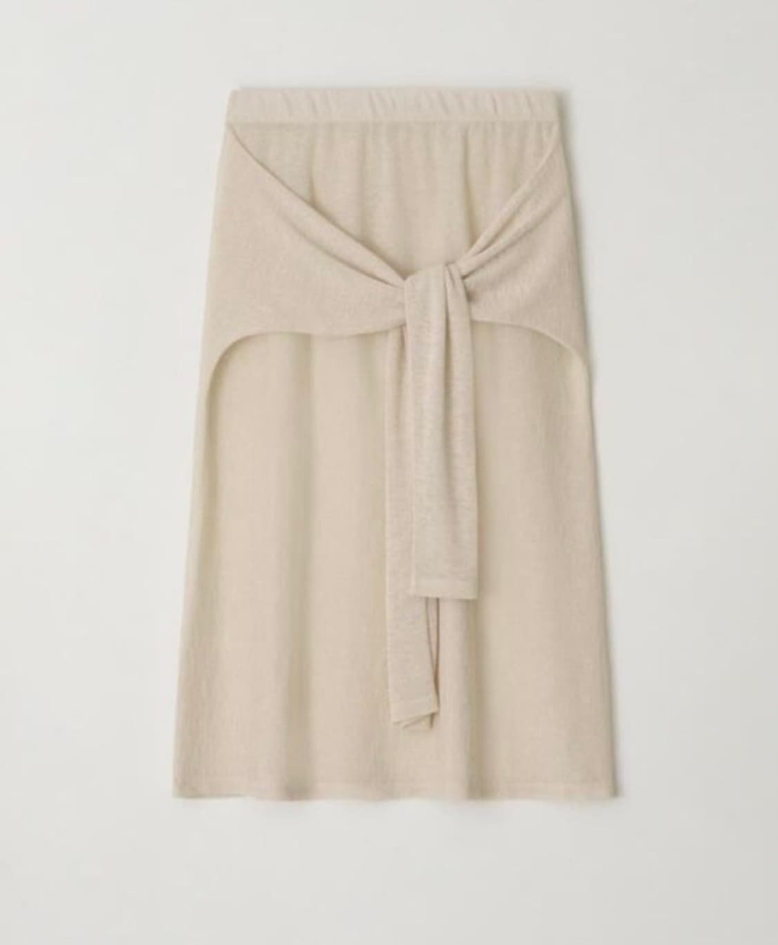 마조네 타이 니트 레이어드 스커트 (크림) 상품이미지4