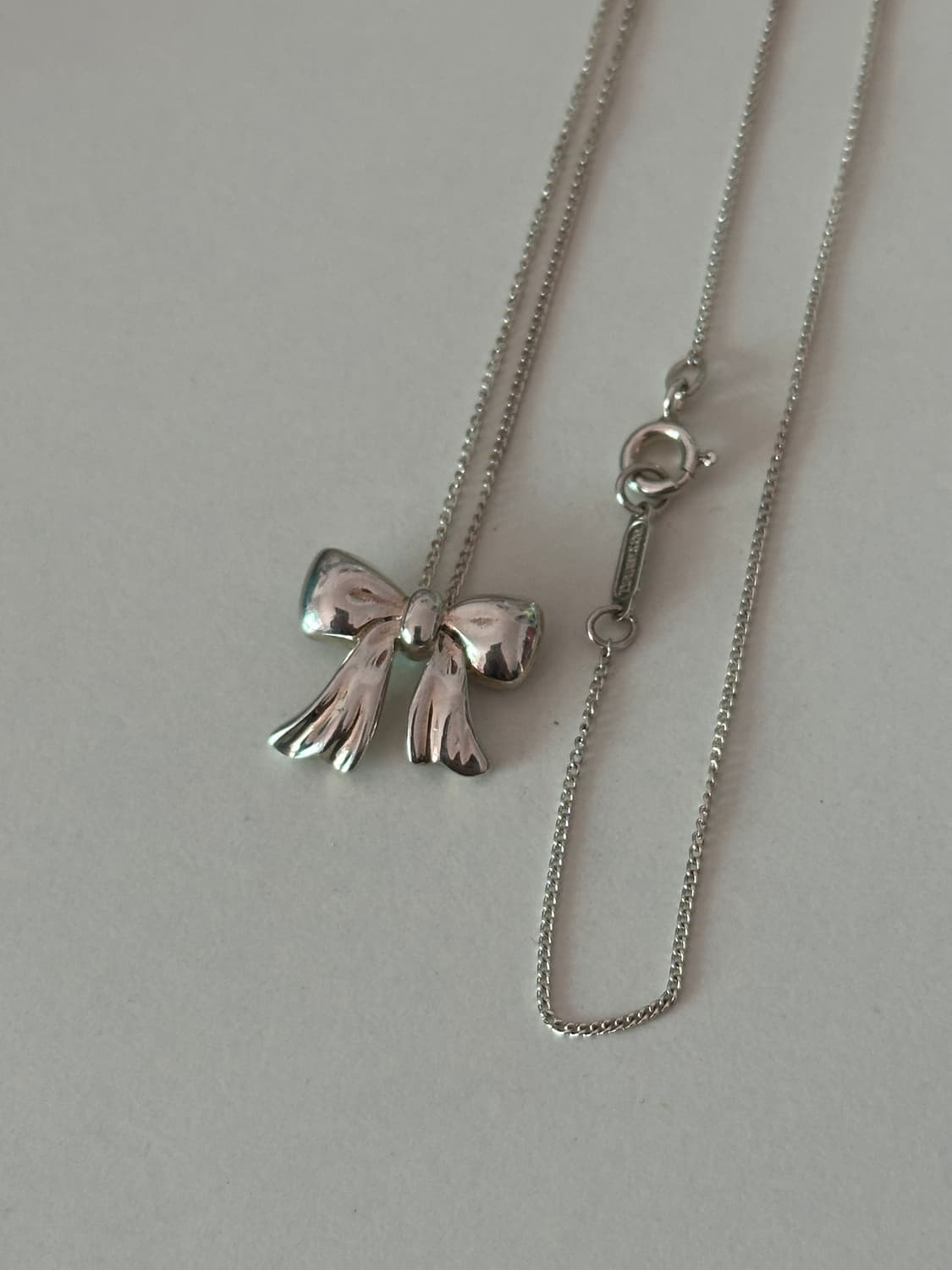 Tiffany & Co Ribbon 925Silver Necklace🎀 상품이미지2