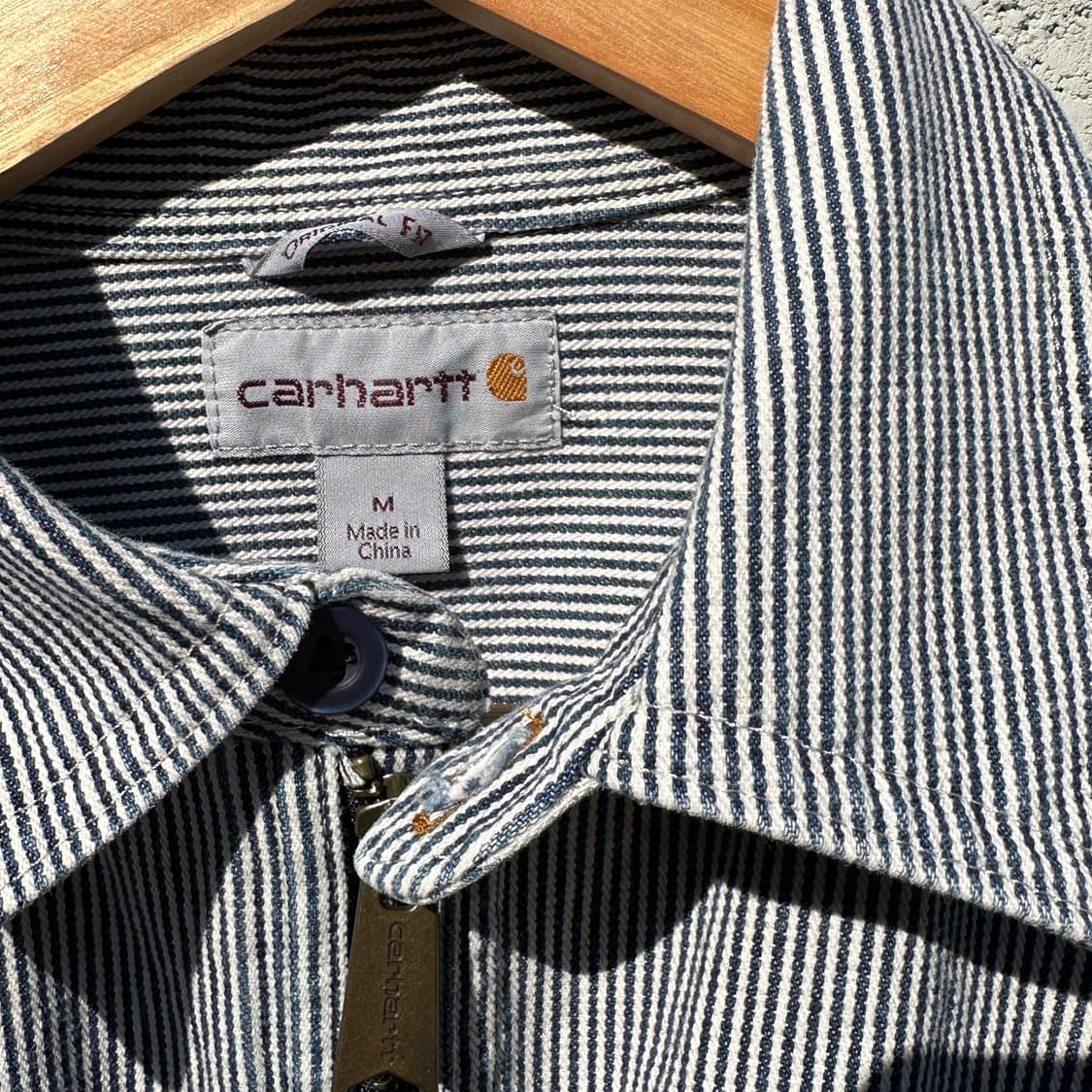 [L] 칼하트 히코리 하프집업 워크 셔츠 상품이미지4