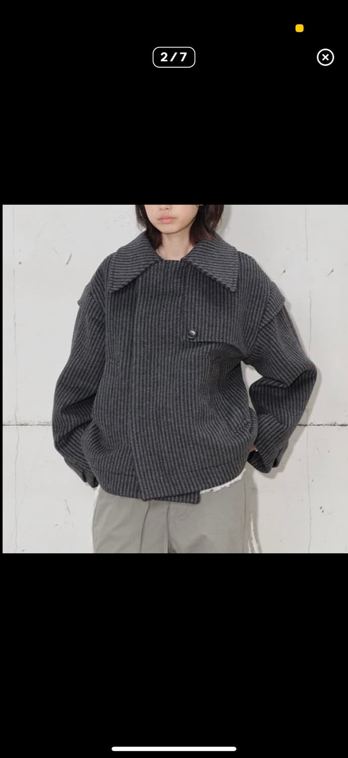 타입서비스 레이어드 하프코트 차콜 상품이미지2