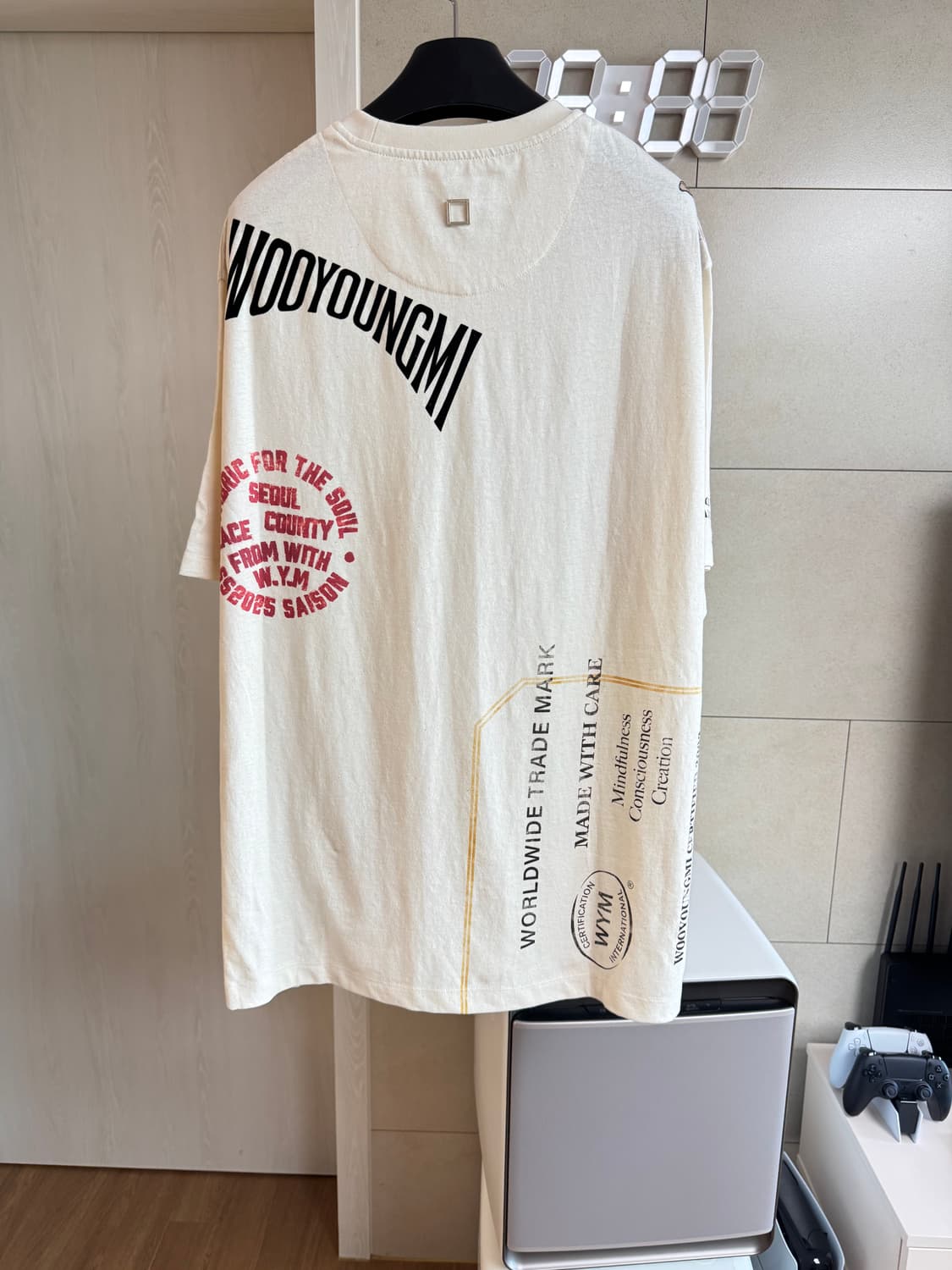 [새제품] 우영미 25ss 아이보리 그래픽 티셔츠 48 상품이미지5