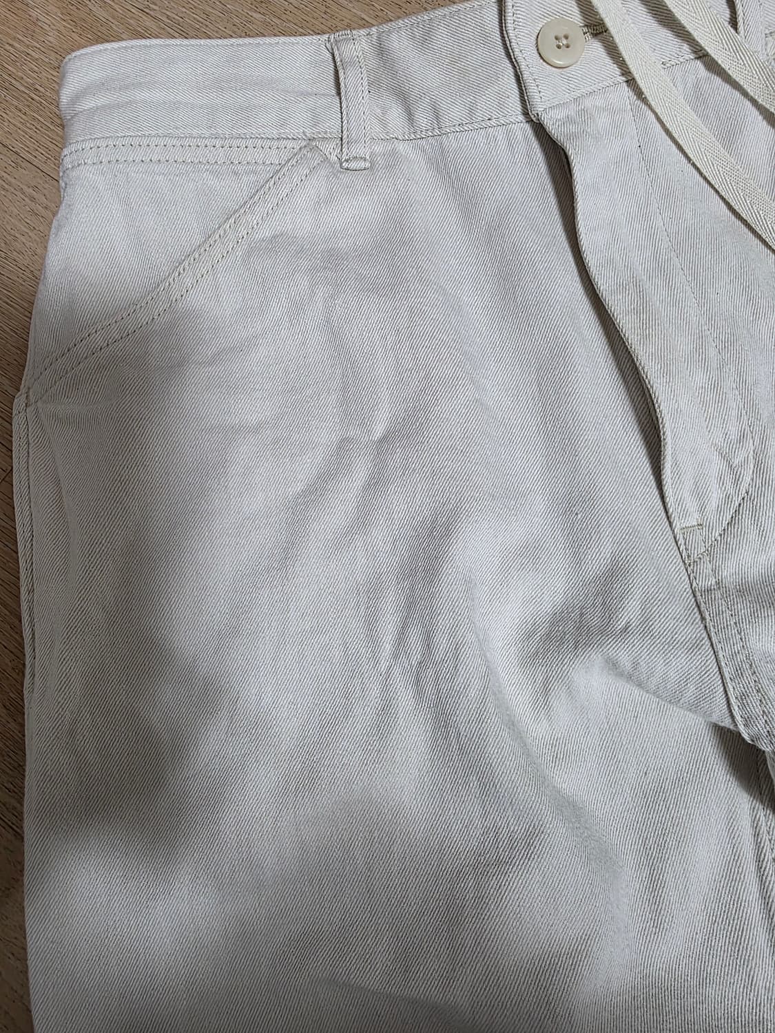 유니클로 카펜터 데님 팬츠 크림진 M 상품이미지3