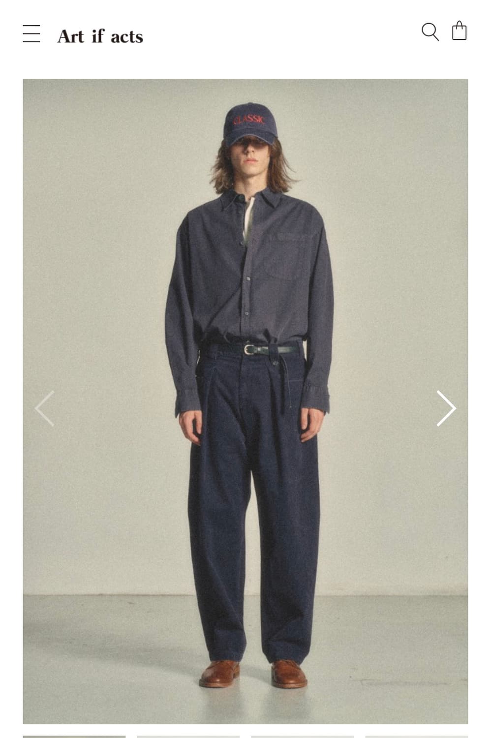 아트이프액츠 포켓 온 턱 팬츠 M 상품이미지1