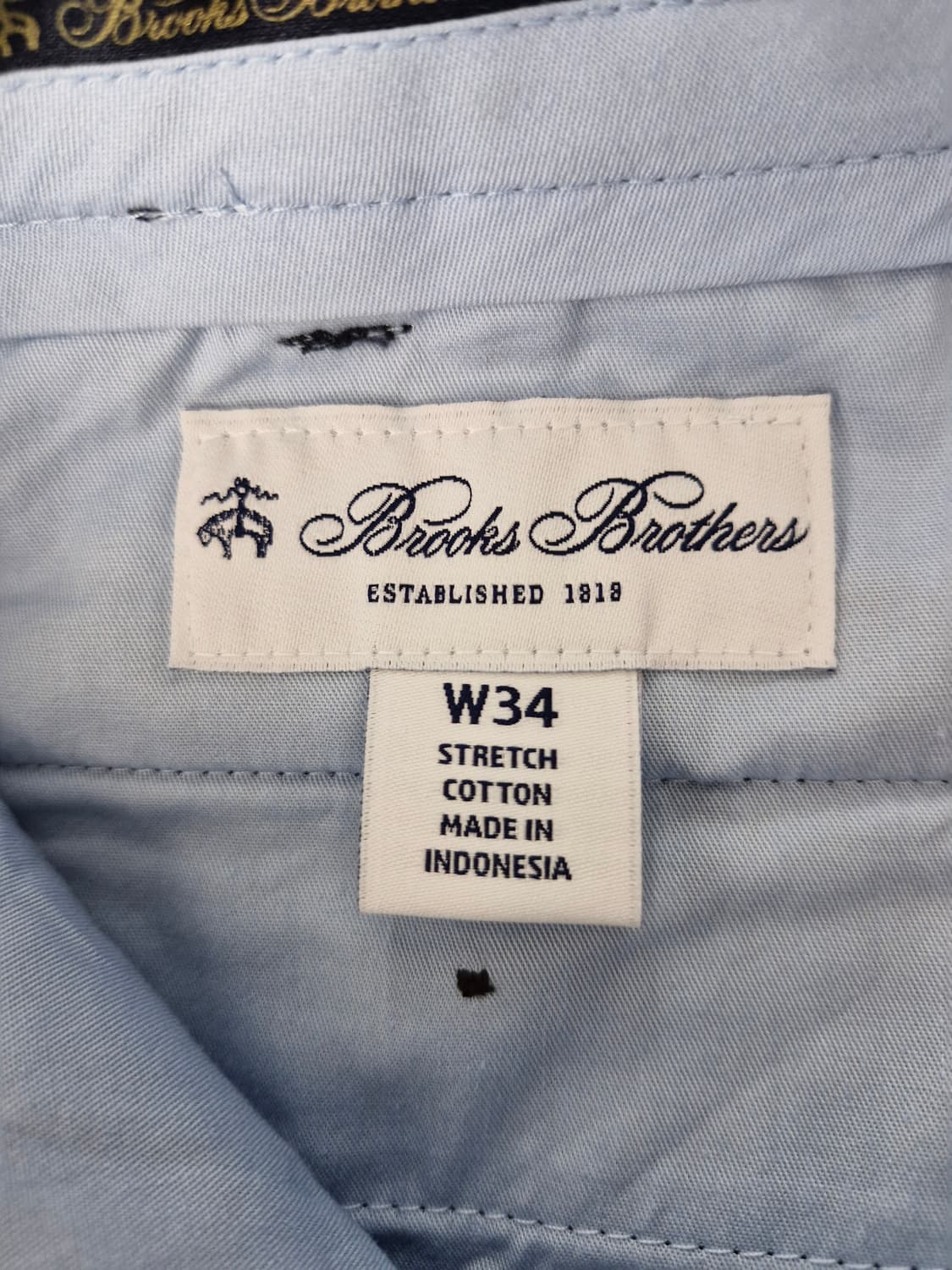 브룩스브라더스 테이퍼드핏 코튼팬츠 네이비_34 상품이미지5