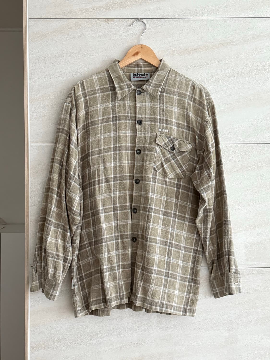 90s Bitch Sakteboards 체크 셔츠 상품이미지1