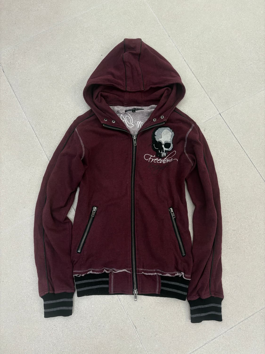 스컬 y2k 후드집업 상품이미지1