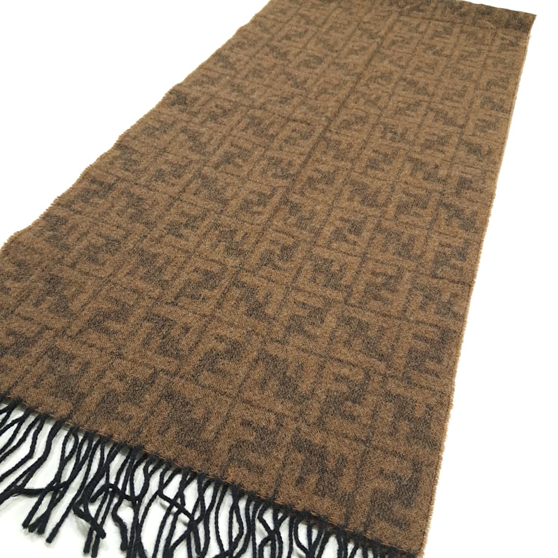 MX180 펜디 FF 모노그램 브라운 울 목도리 머플러 상품이미지5