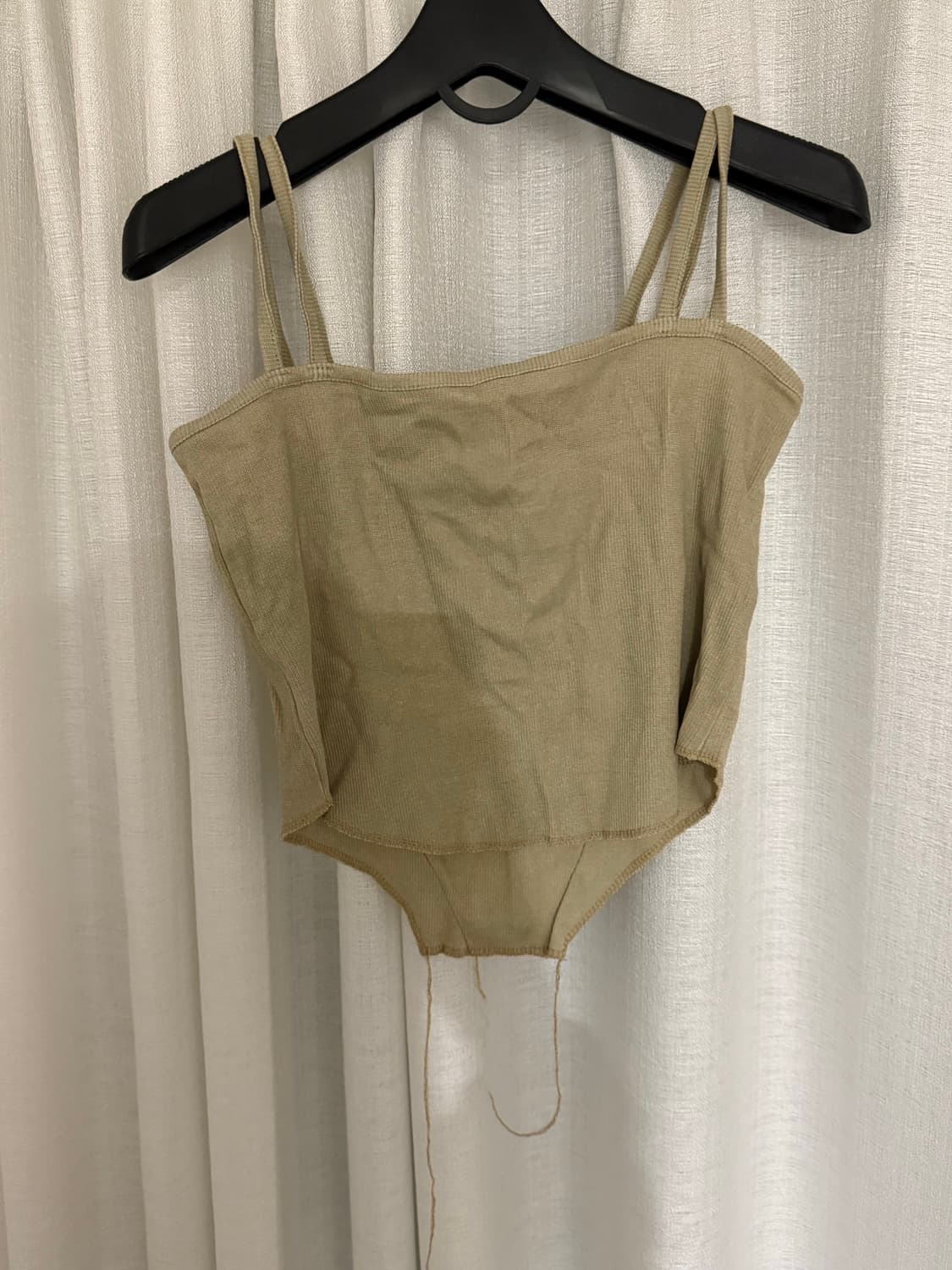 빈티지 바디스투핏 나시,언발란스 니트 티셔츠 세트 상품이미지4