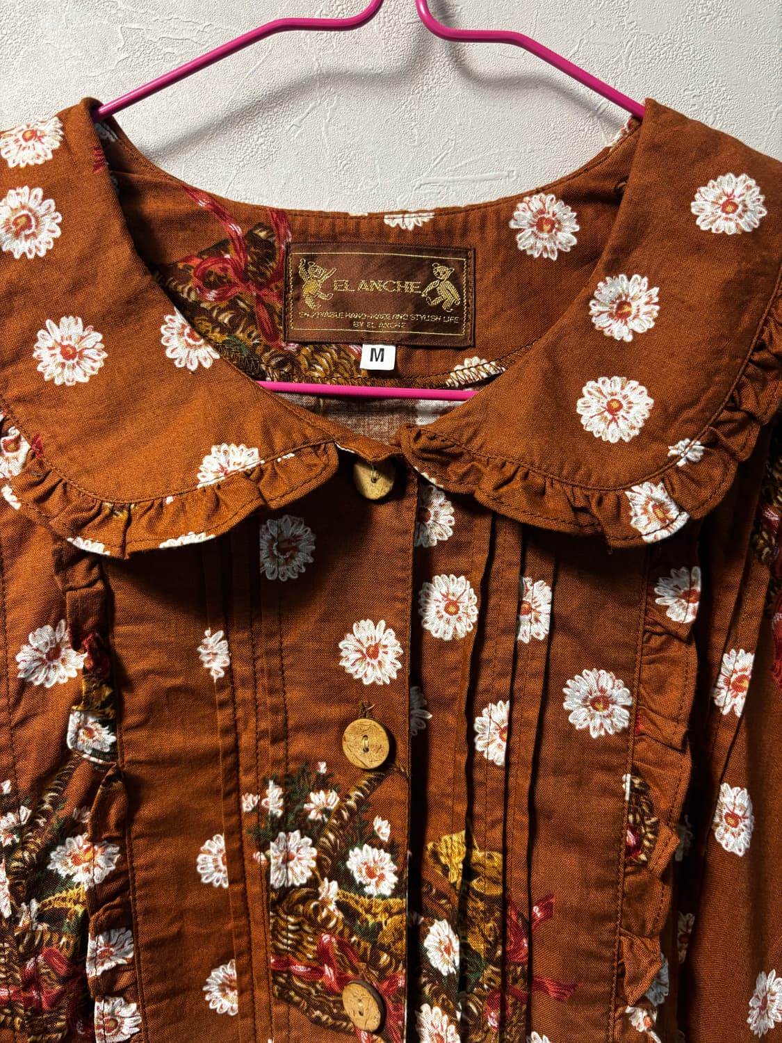 El anche 브라운 플라워 패턴 원피스 상품이미지2