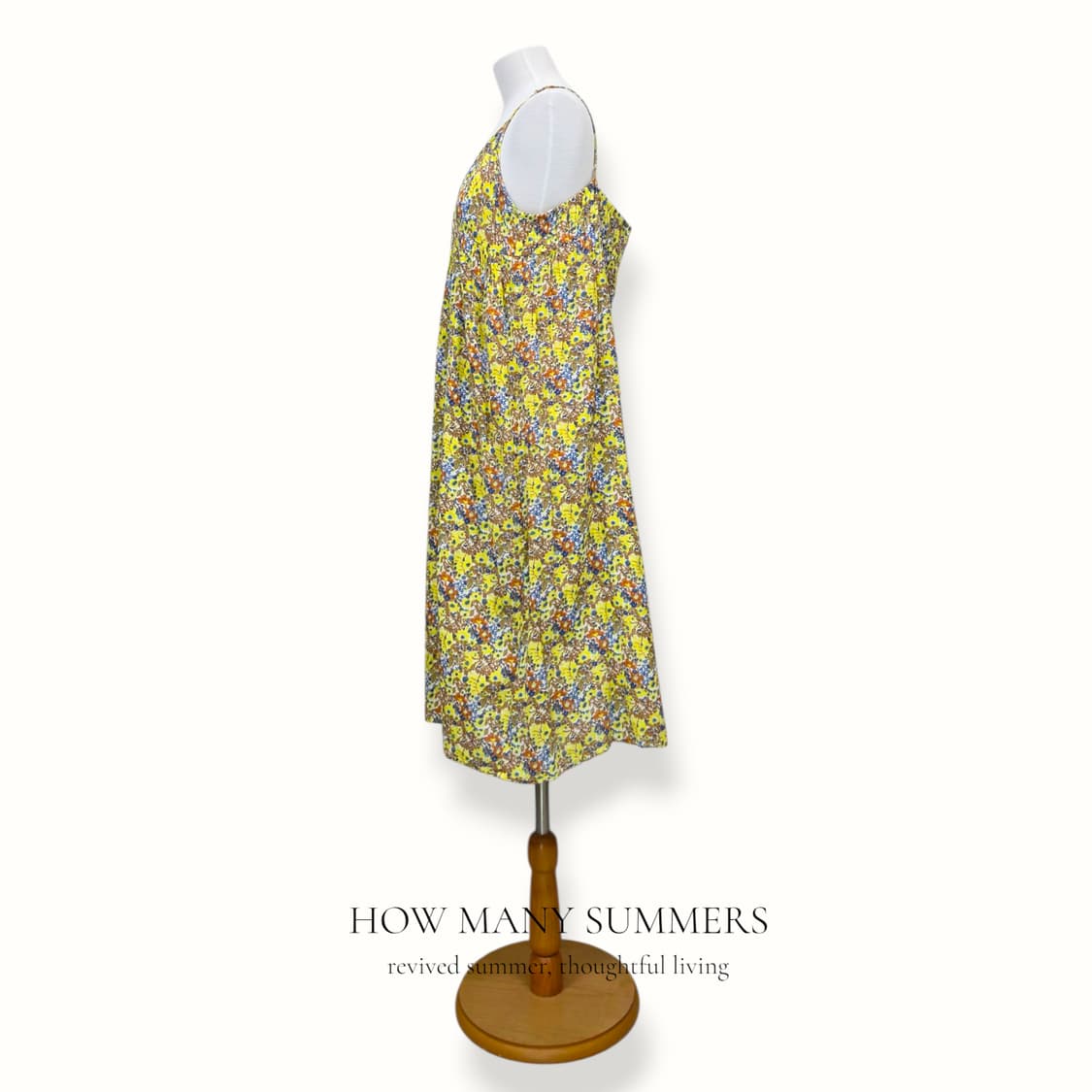 인디아 코튼 롱 원피스 옐로우 잔꽃 나시 뷔스티에 상품이미지2