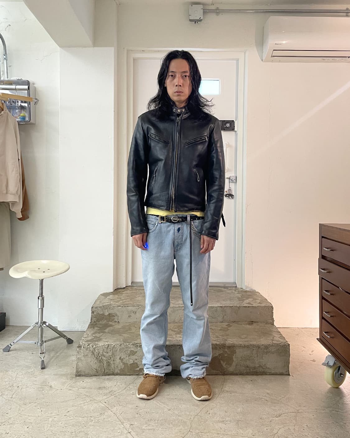 인디언 모터사이클 애로우 호스하이드 카페레이서 자켓 40 상품이미지10